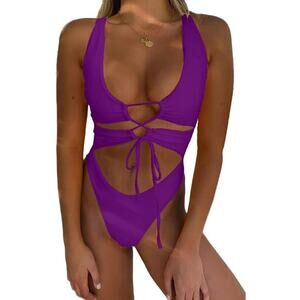 Chyrii Lace Up Monokini New S